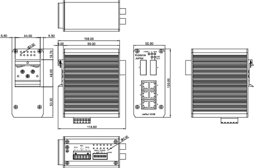 Korenix科洛理思(北尔电子集团) JetNet 3008f 8口工业以太网光纤交换机