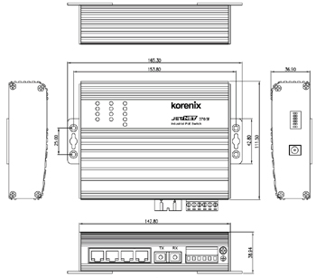 Korenix科洛理思(北尔电子集团) JetNet 3705f/3705f-w 5口非网管型工业PoE以太网供电光纤交换机