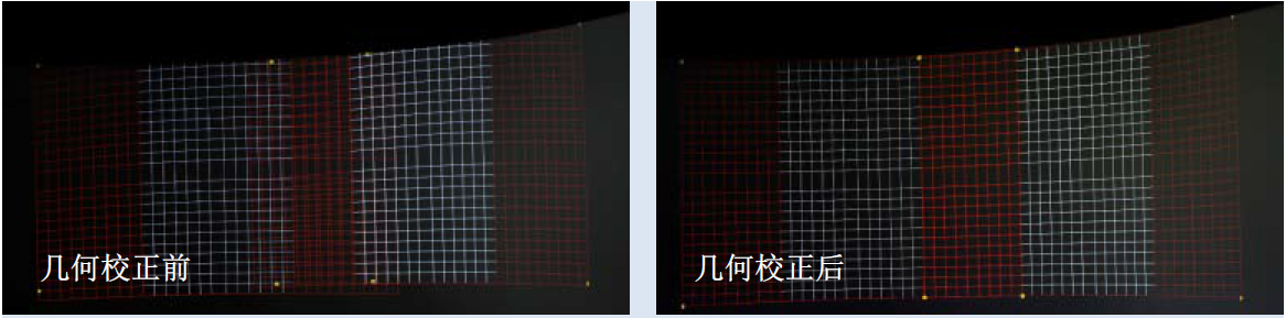 几何校正前后对比