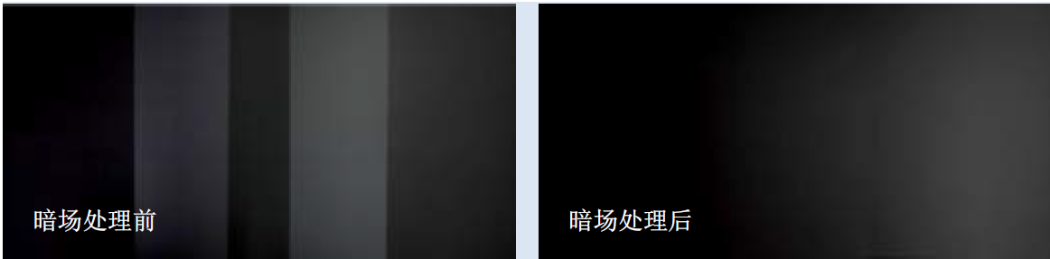 暗场处理前后对比